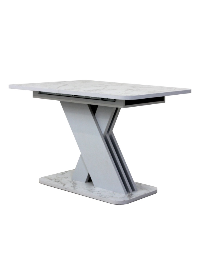 Стол кухонный раскладной «Аврора», 1200(1600)×750×755 мм, цвет сабия/серый