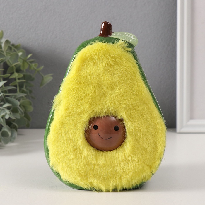 Копилка для денег «Пушистое авокадо», керамика, 9.2×12.5×16.7 см