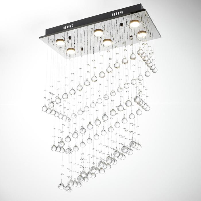 Каскад BayerLux «71307/6», GU10, 40 Вт, хром, 60×30×85 см