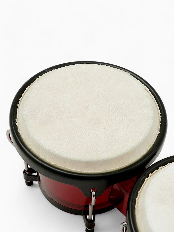 Барабан Бонго Music Life 6×7 дюймов, пластиковый, красный