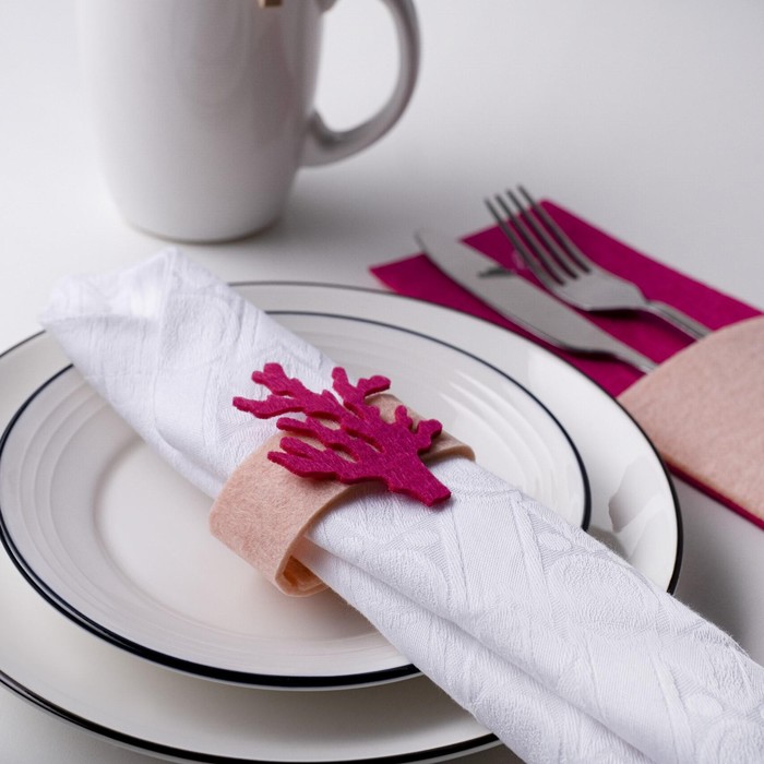 Набор декоративных колец Sea love - 4 шт., 100% п/э, фетр