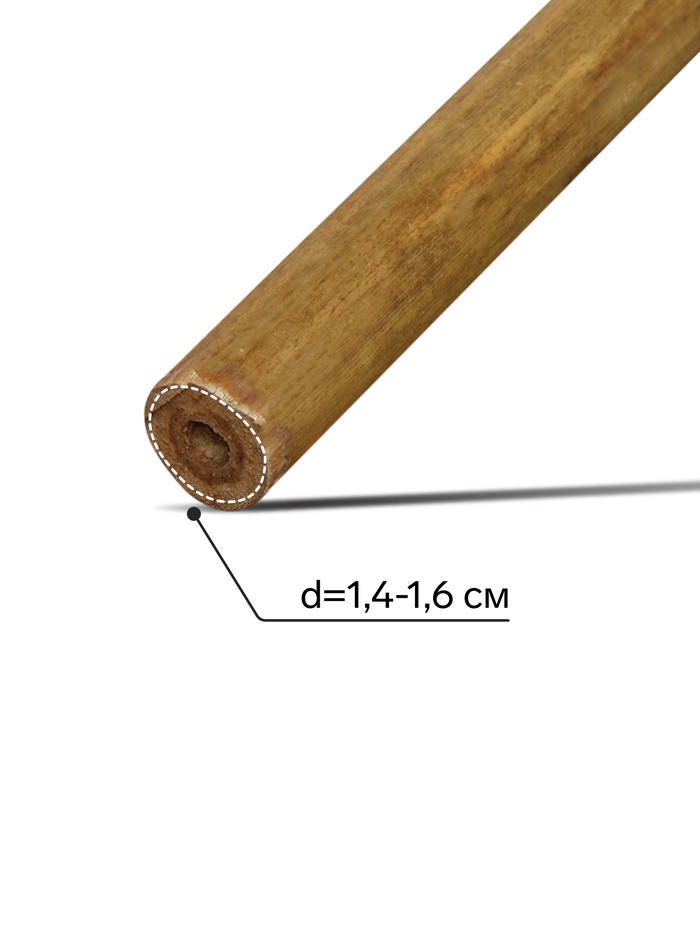 Колышек для подвязки растений, h=180 см, d=1.4-1.6 см, бамбук, Greengo