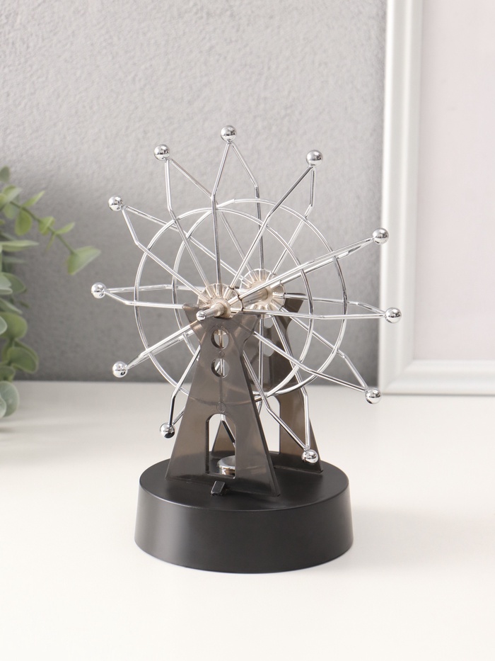 Маятник настольный антистресс «Колесо обозрения», чёрный, 11×17×21 см