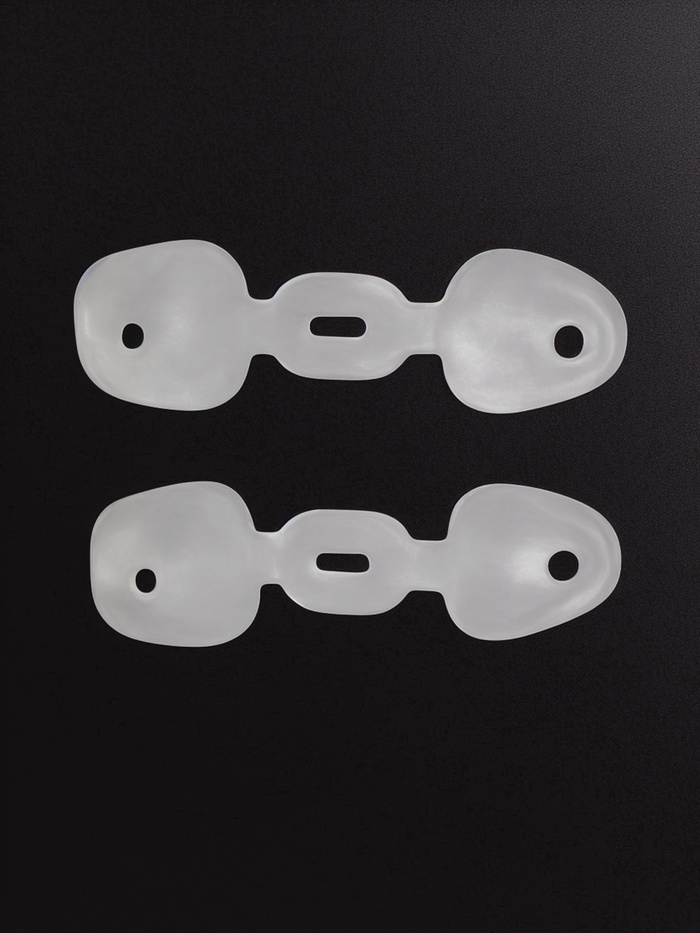 Корректоры - разделители для пальцев ног, на 2 пальца, силиконовые, пара, белые