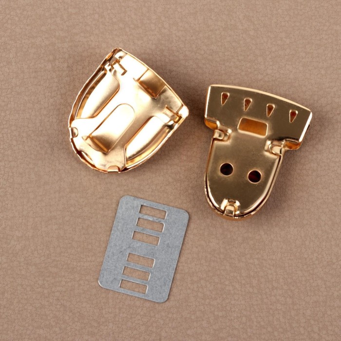 Застёжка для сумки, 4×3 см, цвет золотой