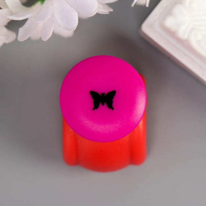 Дырокол фигурный кнопка «Бабочка», d=1 см, 4.3×4×3 см, МИКС