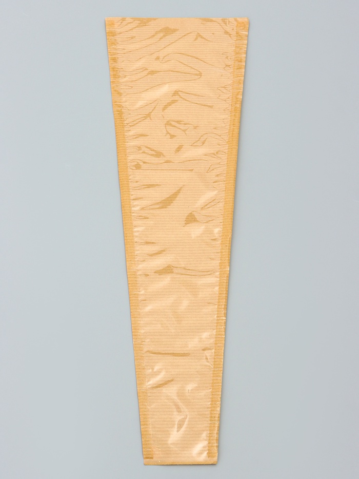 Конус для цветов, крафт с пленкой, 12.5×4×40 см, крафтовый