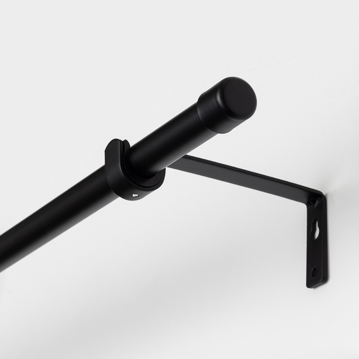 Карниз однорядный кованый, 160-300 см, телескопический, металл, чёрный