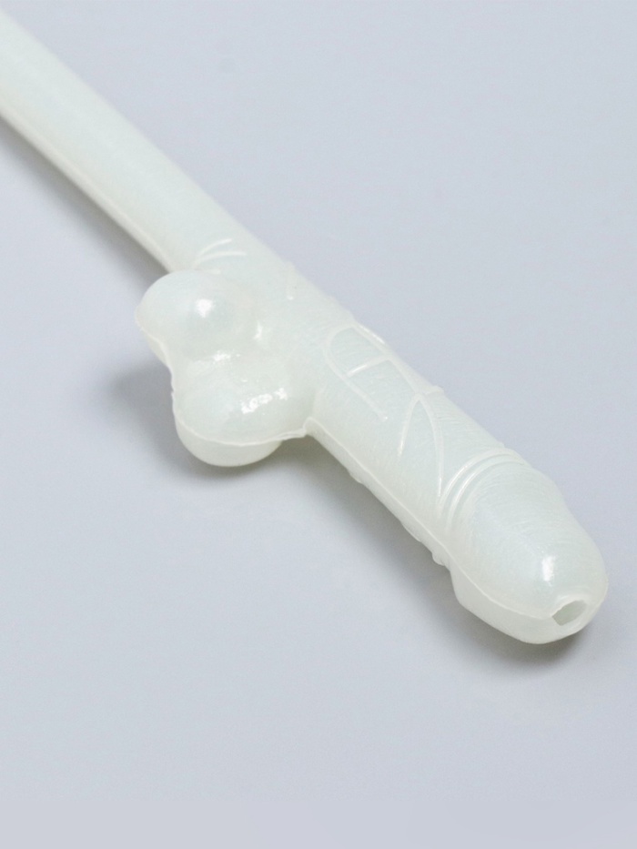 Трубочки коктейльные, 5 штук, светятся в темноте, 18+