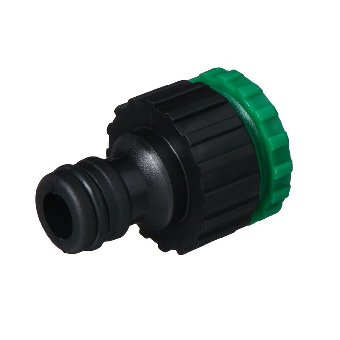 Штуцер, внутренняя резьба 1/2"–3/4", быстросъёмное соединение, пластик, МИКС, Greengo