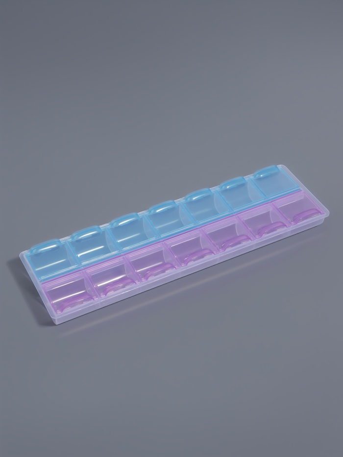 Органайзер для хранения мелочей, 14 ячеек, 21.5×6.5×2.3 см, МИКС