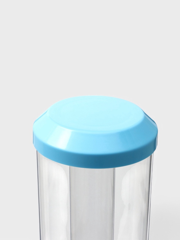 Башня пивная TowerRocket, колба 3 л, ёмкость для льда, подсветка, пластик, голубая