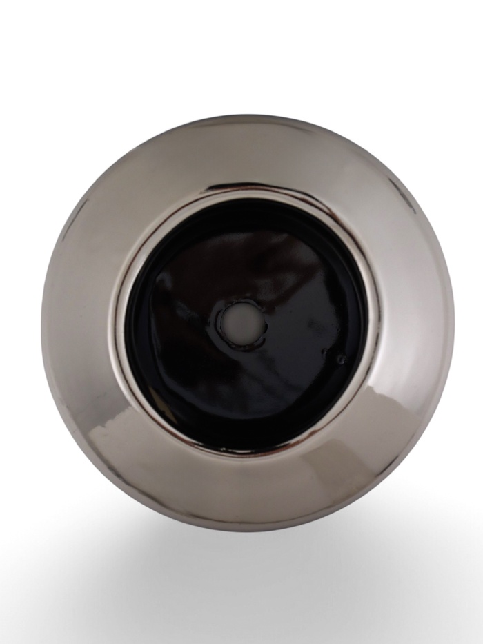 Горшок для цветов «Лайтнес», 16×16×12 см, керамика, серебристый