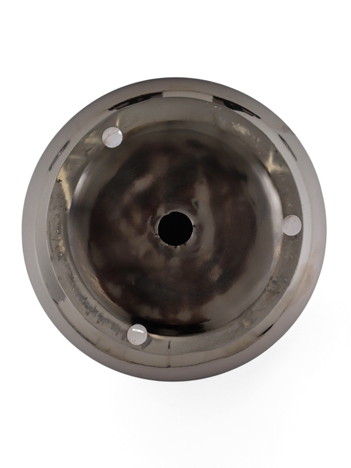 Горшок для цветов «Лайтнес», 16×16×12 см, керамика, серебристый