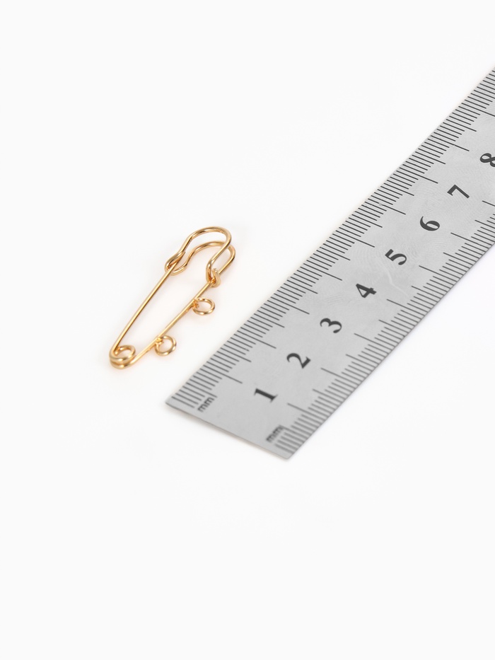 Булавка для подвесок PO-035, №01, 2 шт. 3.5×0.5 см, цвет золото