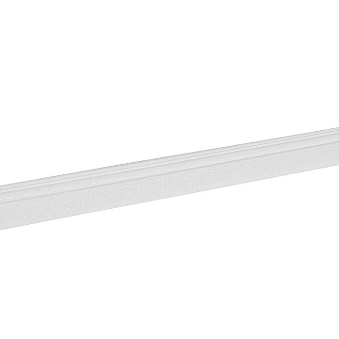 Плинтус универсальный TAKE IT EASY, самоклеящийся, с узором, 70×70×2300 мм, ПВХ, цвет белый
