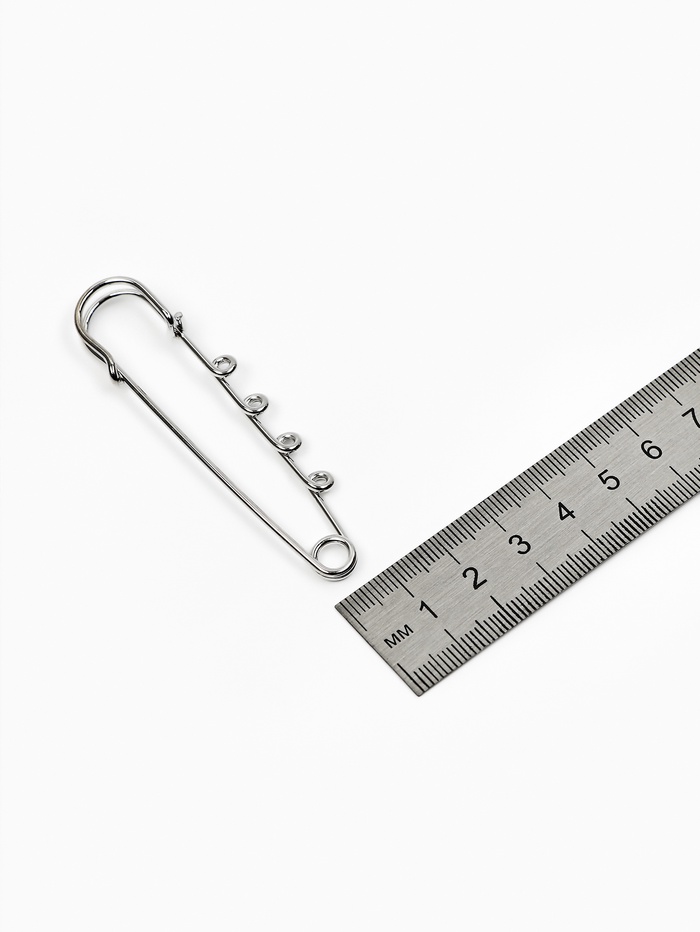 Булавка для подвесок PO-065 №03, (набор 2 шт.) 70×20×7 мм, серебра