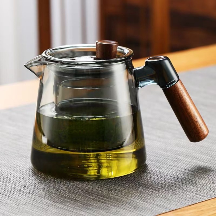 Набор для чайной церемонии «Линьхай», 9 предметов, на 6 персон, чашка, чайник, чахай, стекло, чёрный