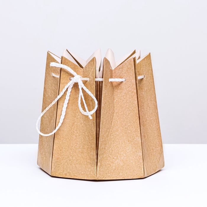 Аквабокс для цветов, 18×18 см, крафт