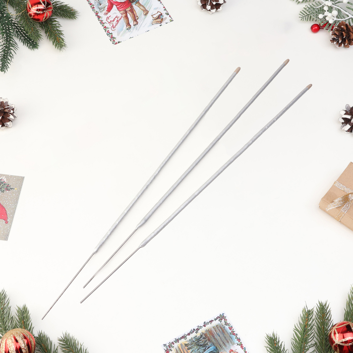 Бенгальские огни золотые «Новогодние», 3 шт., 65 см, 250 сек.