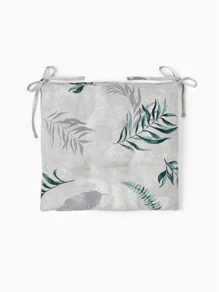 Подушка на стул «Доляна» Tropics, 42×42×7 см, серая