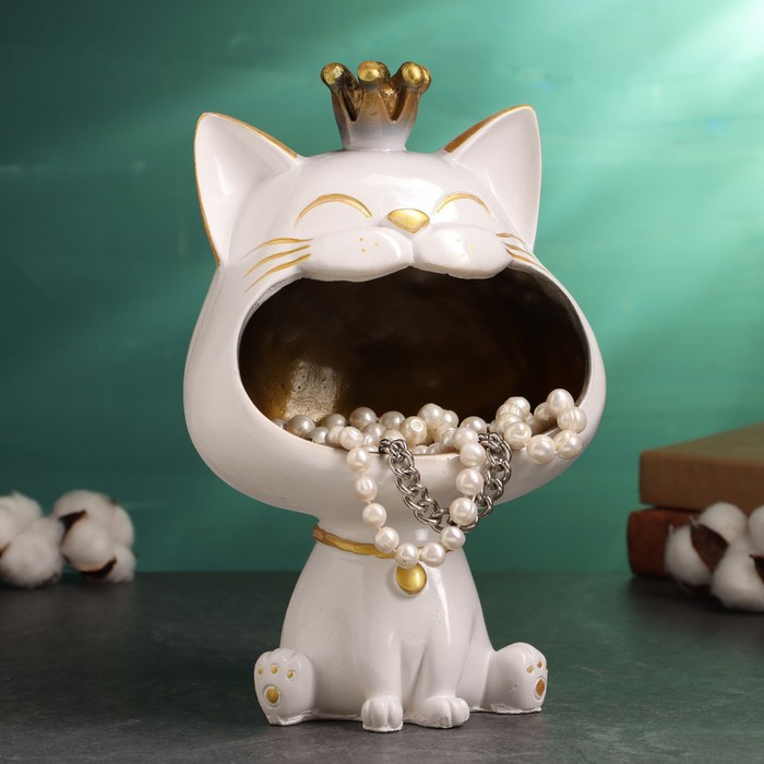 Подставка для мелочей «Кот», гипс, 26×17 см