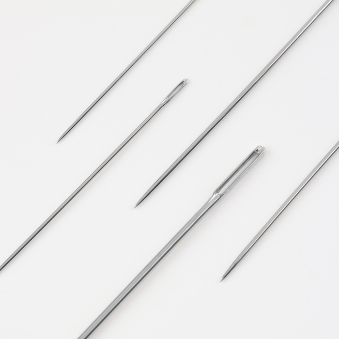 Иглы швейные для штопки «Ассорти», d=0.5/0.6/0.7/0.8/1.1 мм, 3.9-5.5 см, 10 шт.