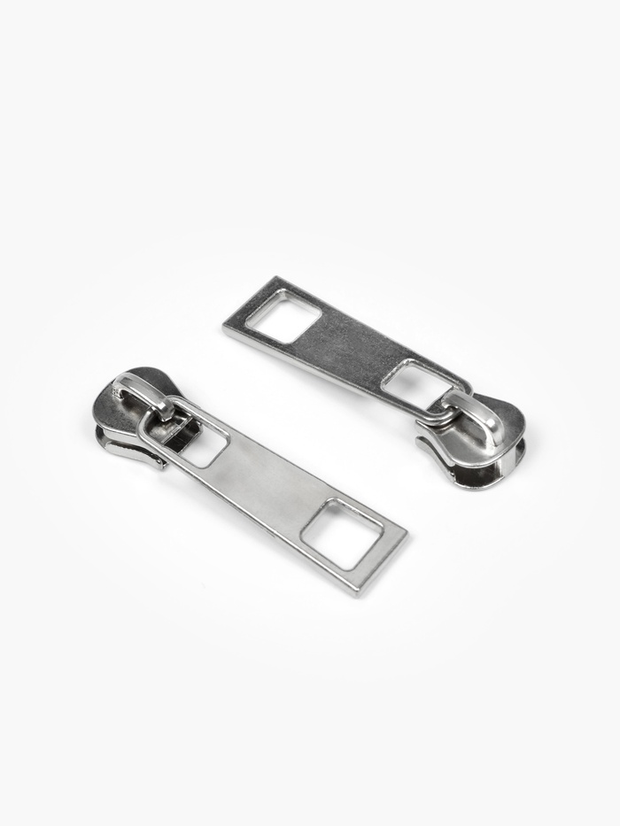 Бегунок галантерейный для молнии «Трактор», №5, 10 шт., цвет никель