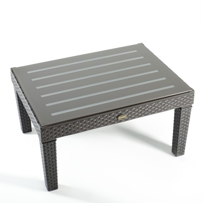 Набор садовой мебели «Калифорния», 2 кресла, стол, тёмно-коричневый