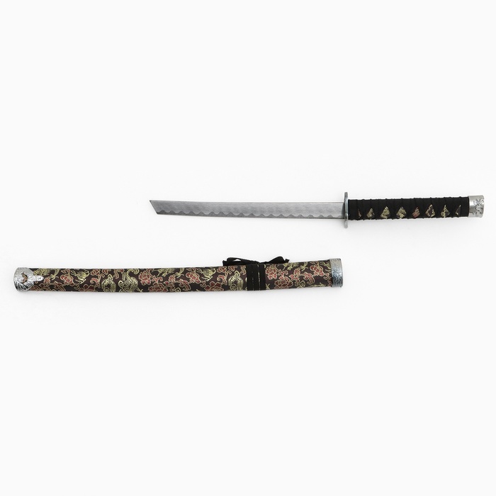 Макет оружия «Сувенирная катана. Ярость», чёрные ножны с узорами в виде дракона, 70 см