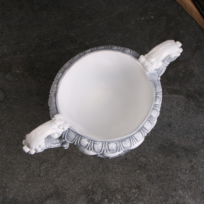 Вазон для цветов «Арабский», 1.3 л, 25×18×20 см, гипс, серый