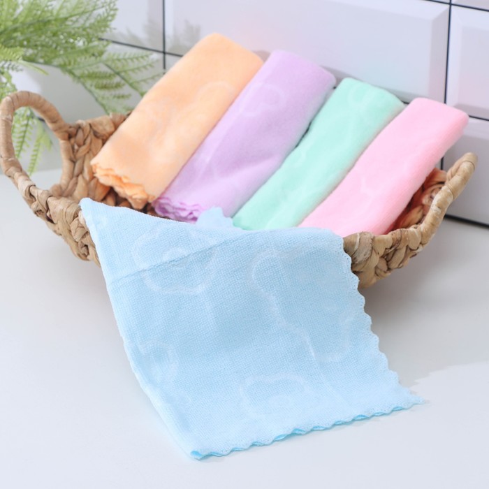 Набор салфеток для уборки, 30×30 см, микрофибра, 160 г, 5 шт., МИКС