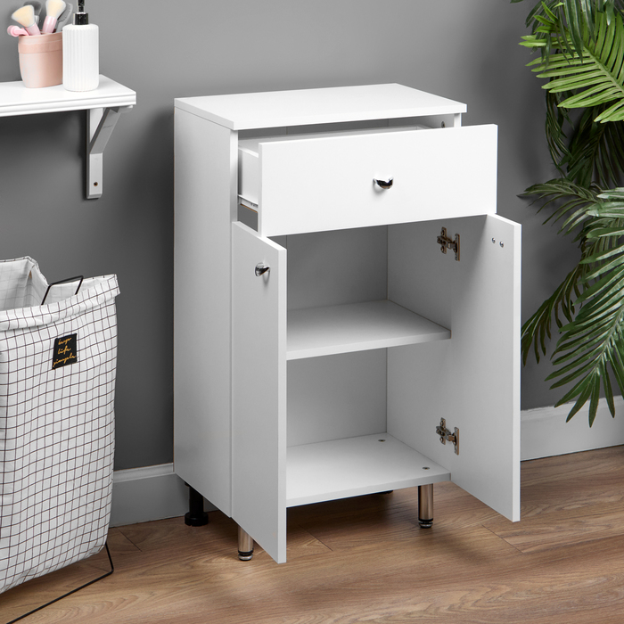 Комод для ванной комнаты «Вега 5001», 1 ящик, 2 дверцы, 500×303×854 мм, цвет белый