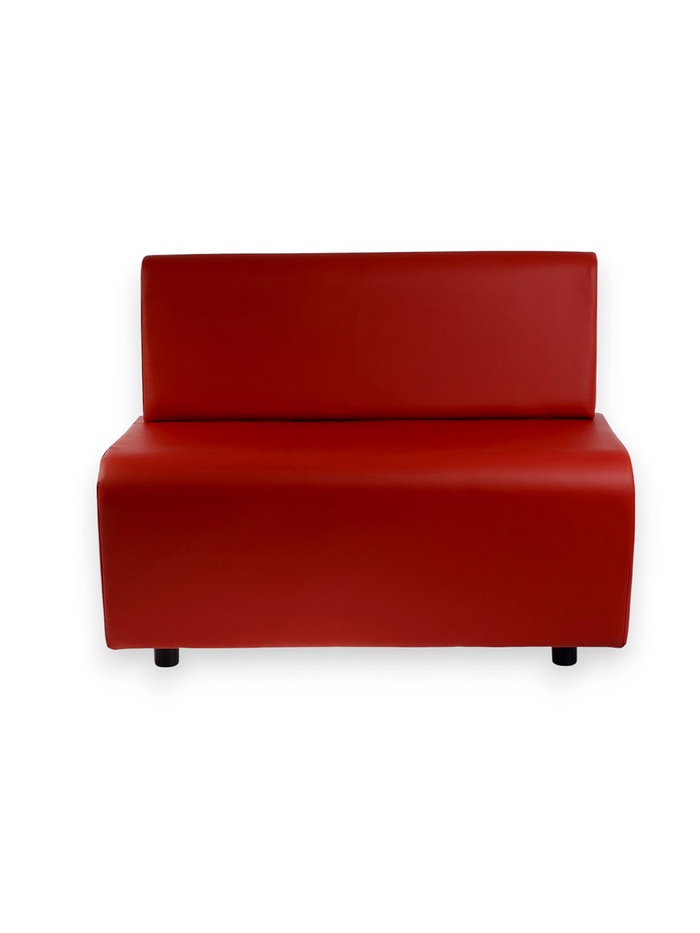 Диван офисный «Клик Мебель. Лачи», экокожа, цвет красный