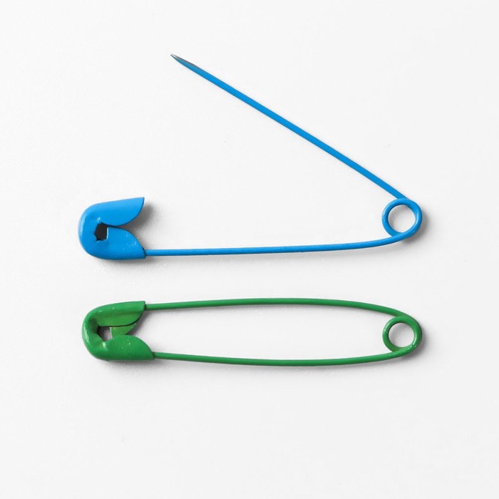 Булавки английские, 31 мм, 10 шт., цвет разноцветный