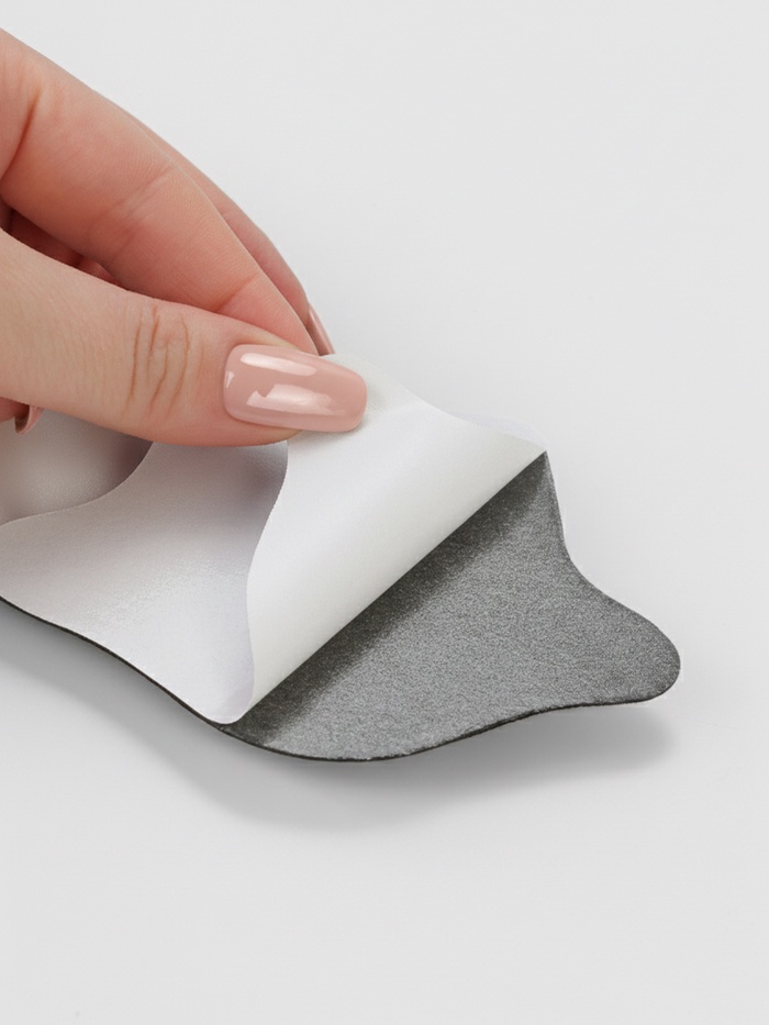 Пяткоудерживатели для обуви, клеевая основа, 10×7.3 см, пара, чёрные