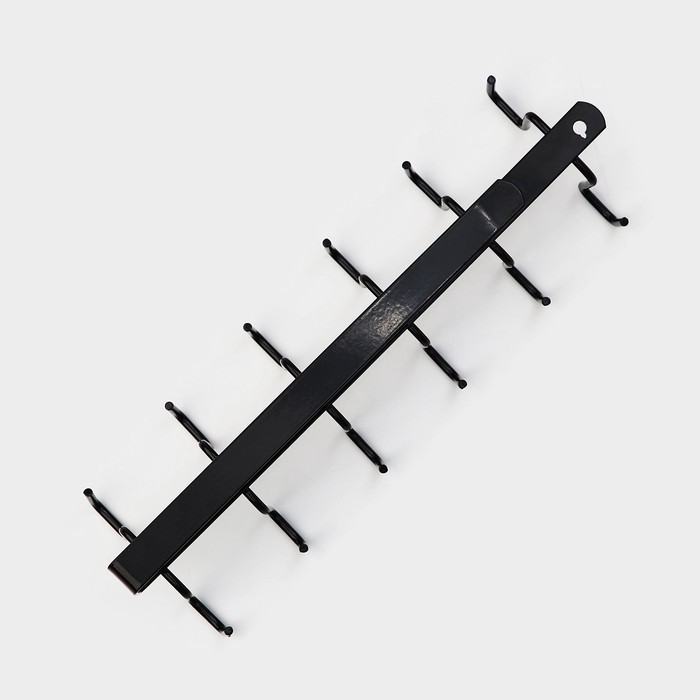 Держатель для кружек подвесной Доляна, на 12 предметов, чёрный