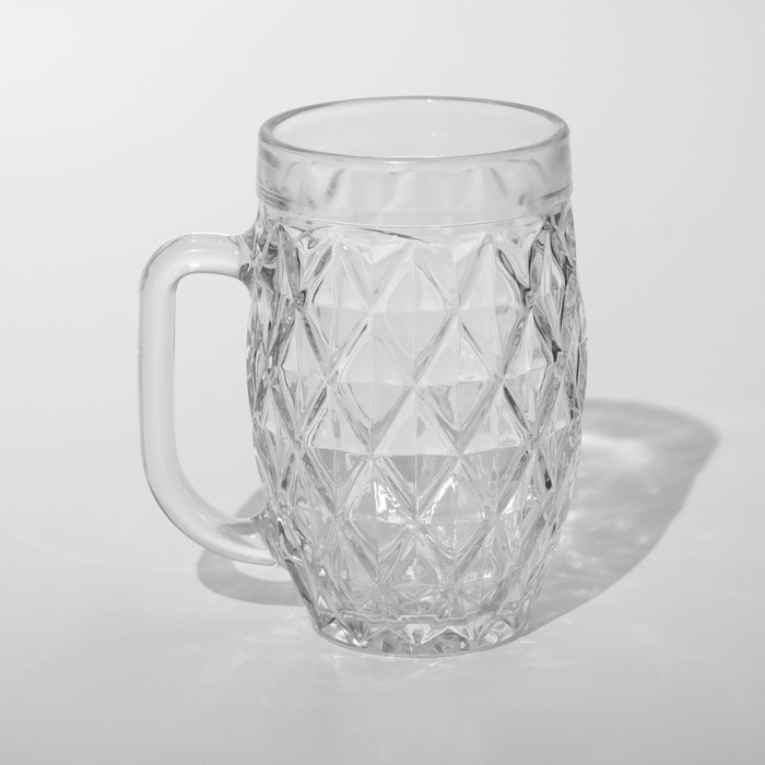 Пивная кружка «Линза/Ромб», 500 мл, стекло, МИКС