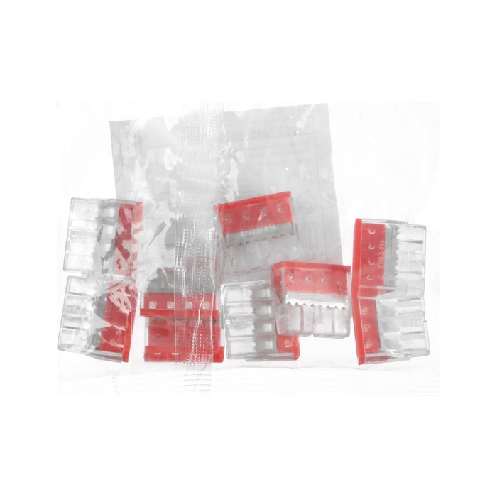 Клемма строительно-монтажная, 2.5 мм2, K-004, 414 4-проводная, набор 10 шт.