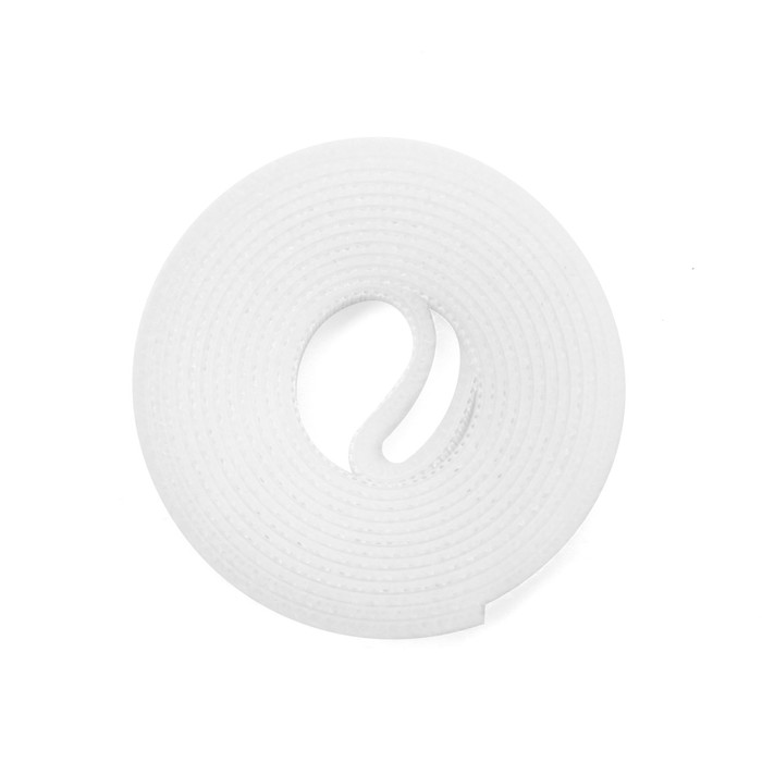 Лента-липучка для проводов 1000×10×1.5 мм ТУНДРА, белая, 1 шт.