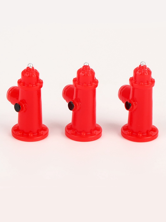 Миниатюра кукольная «Гидрант», набор 3 шт., размер 1 шт. — 1.5×3×1.5 см