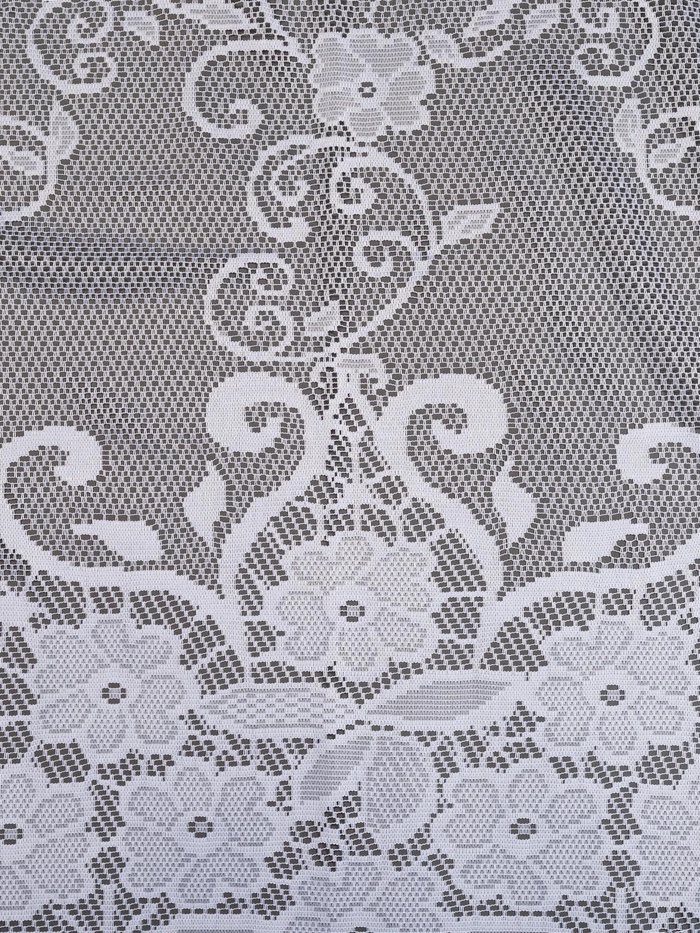 Тюль на кухню на шторной лентой, 305×165 см, белая