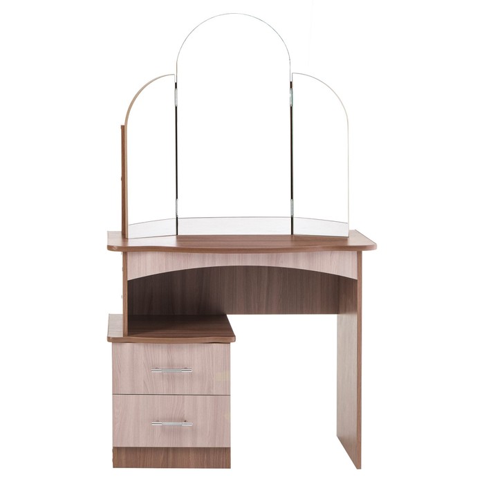 Стол косметический «Диана», 1550×900×480 мм, цвет ясень шимо тёмный/светлый