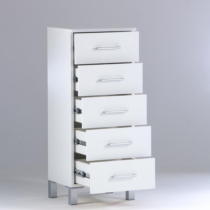 Комод для ванной комнаты «Клик Мебель», 5 ящиков, 400×340×986 мм, цвет белый