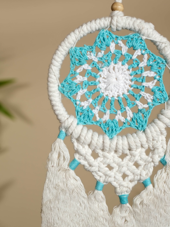 Ловец снов «Голубой цветок», 12×33 см