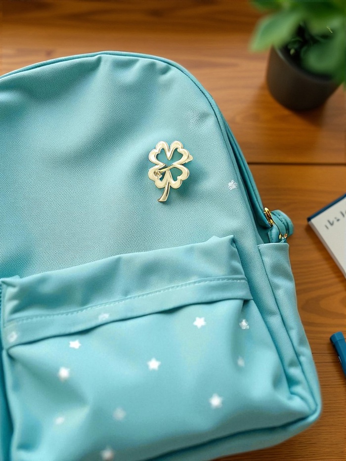 Брошь «Клевер» контур, цвет золото