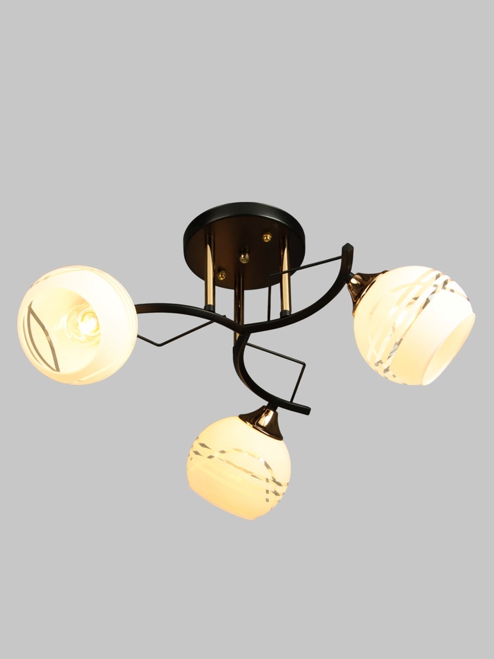 Люстра «Аделла» 3хЕ27 40 Вт чёрно-золотой 60×60×26 см BayerLux