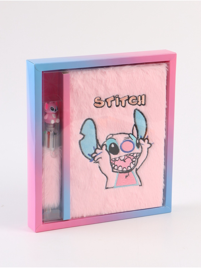 Блокнот пушистый и ручка многоцветная «Эйнджел», розовый