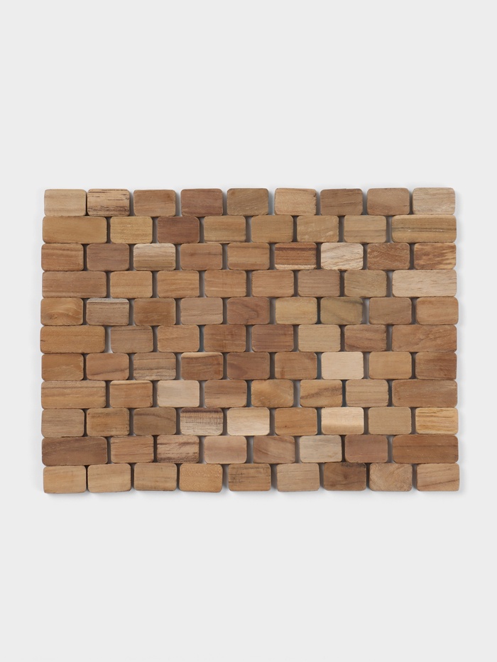 Коврик из тикового дерева, 30×20×0.7 см