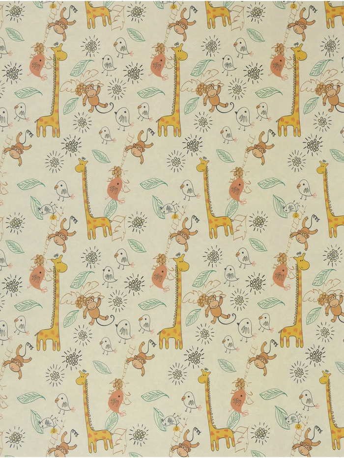 Бумага крафтовая двухсторонняя «Жирафы», 70 × 100 см